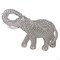 Homeroots Elephant Sculpture, Silver & Faux Crystal 383777 - alternate 1